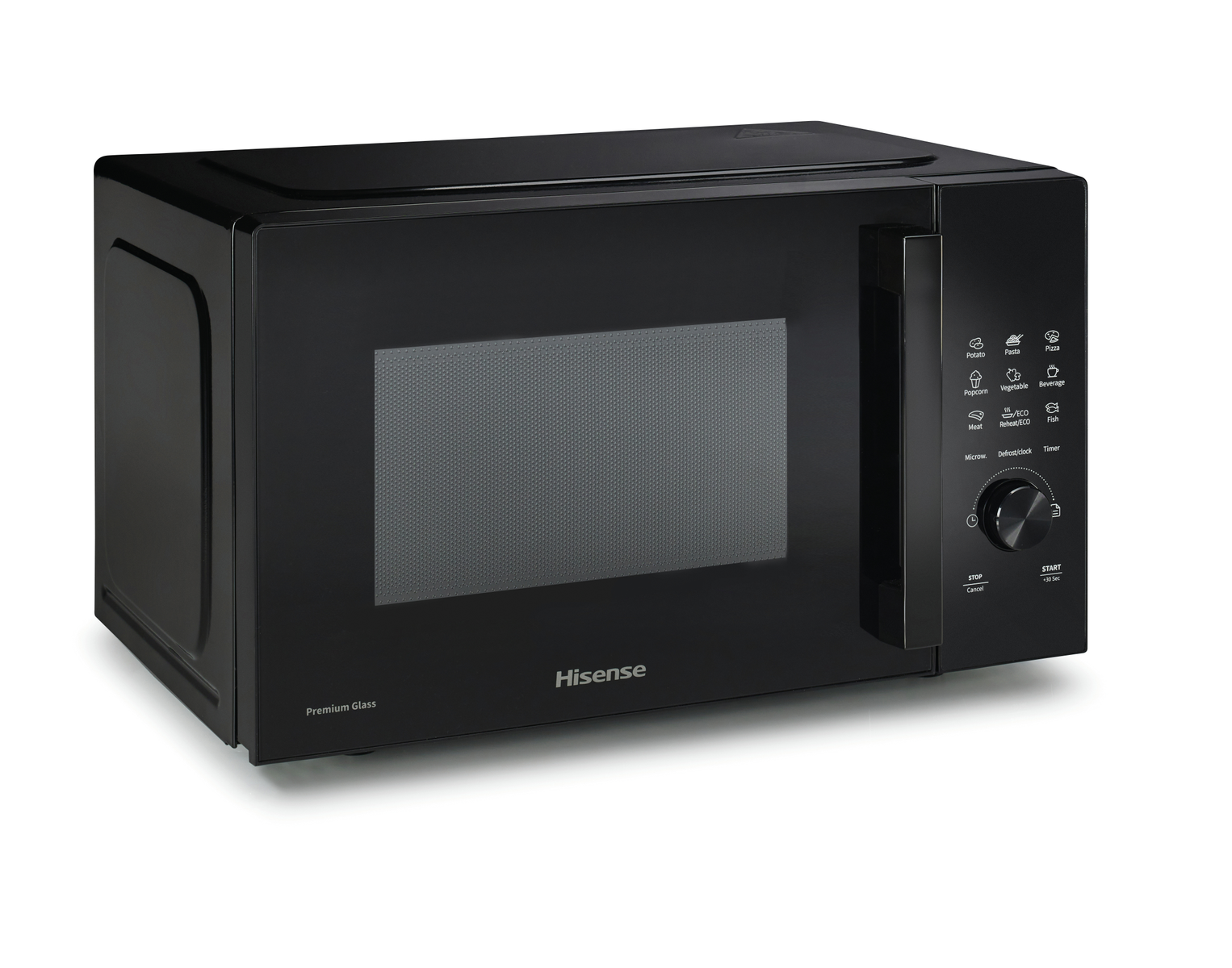 Microonde HISENSE H23MOBSD1H, capacità 23 l, potenza microonde max 800 W, Funzione grill, 10 livelli di potenza, Nero