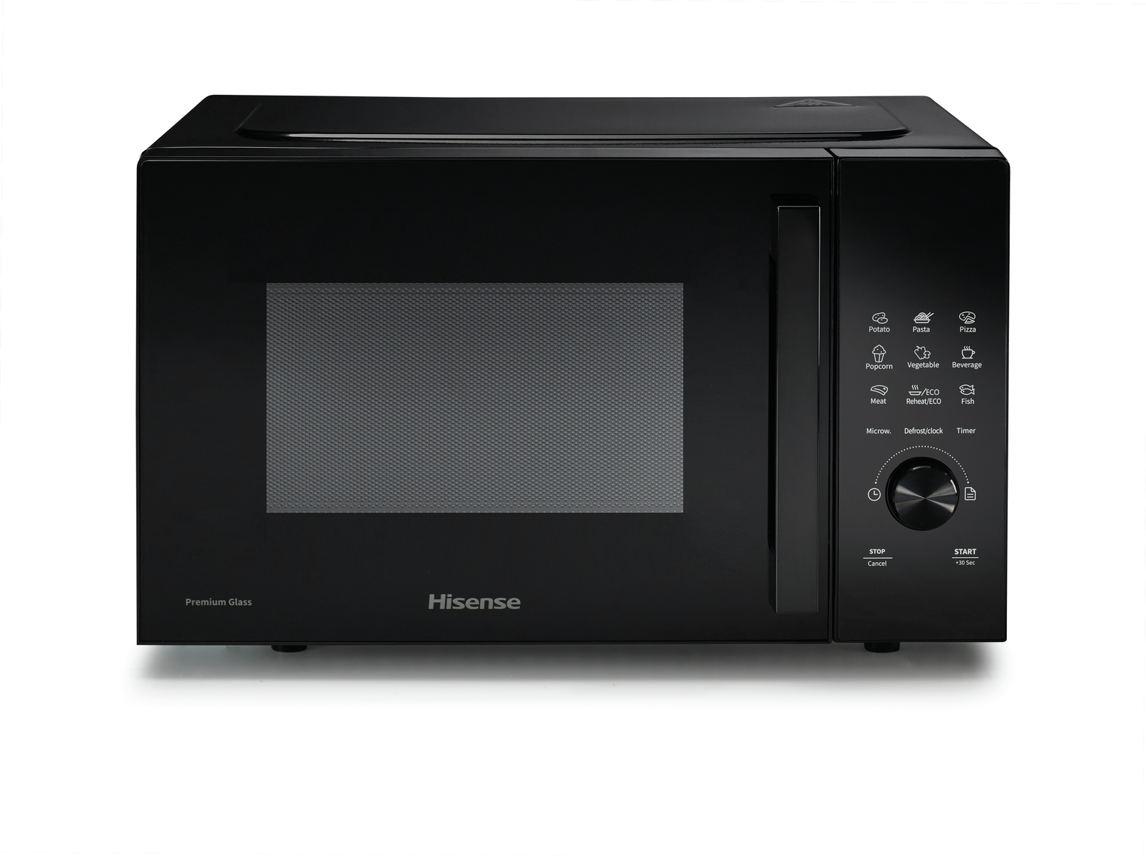 Microonde HISENSE H23MOBSD1H, capacità 23 l, potenza microonde max 800 W, Funzione grill, 10 livelli di potenza, Nero