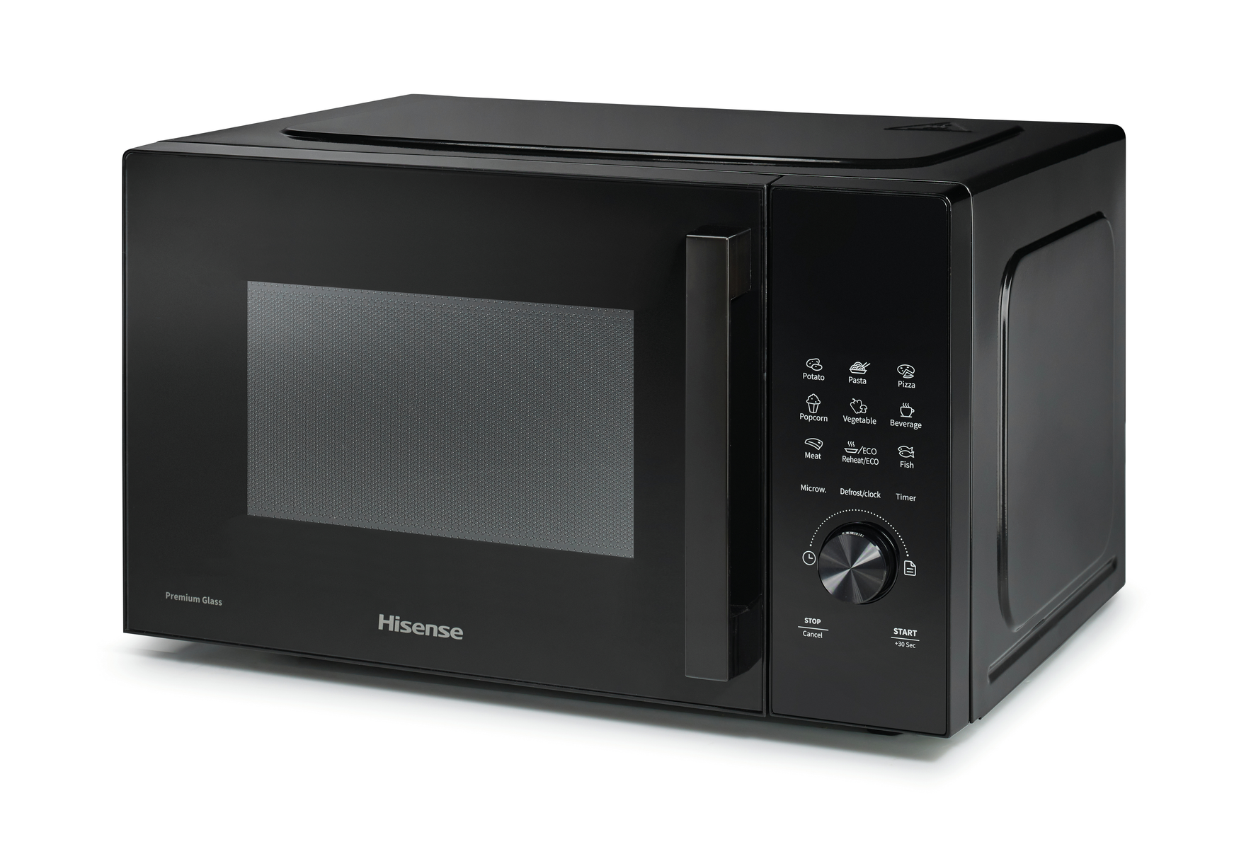 Microonde HISENSE H23MOBSD1H, capacità 23 l, potenza microonde max 800 W, Funzione grill, 10 livelli di potenza, Nero