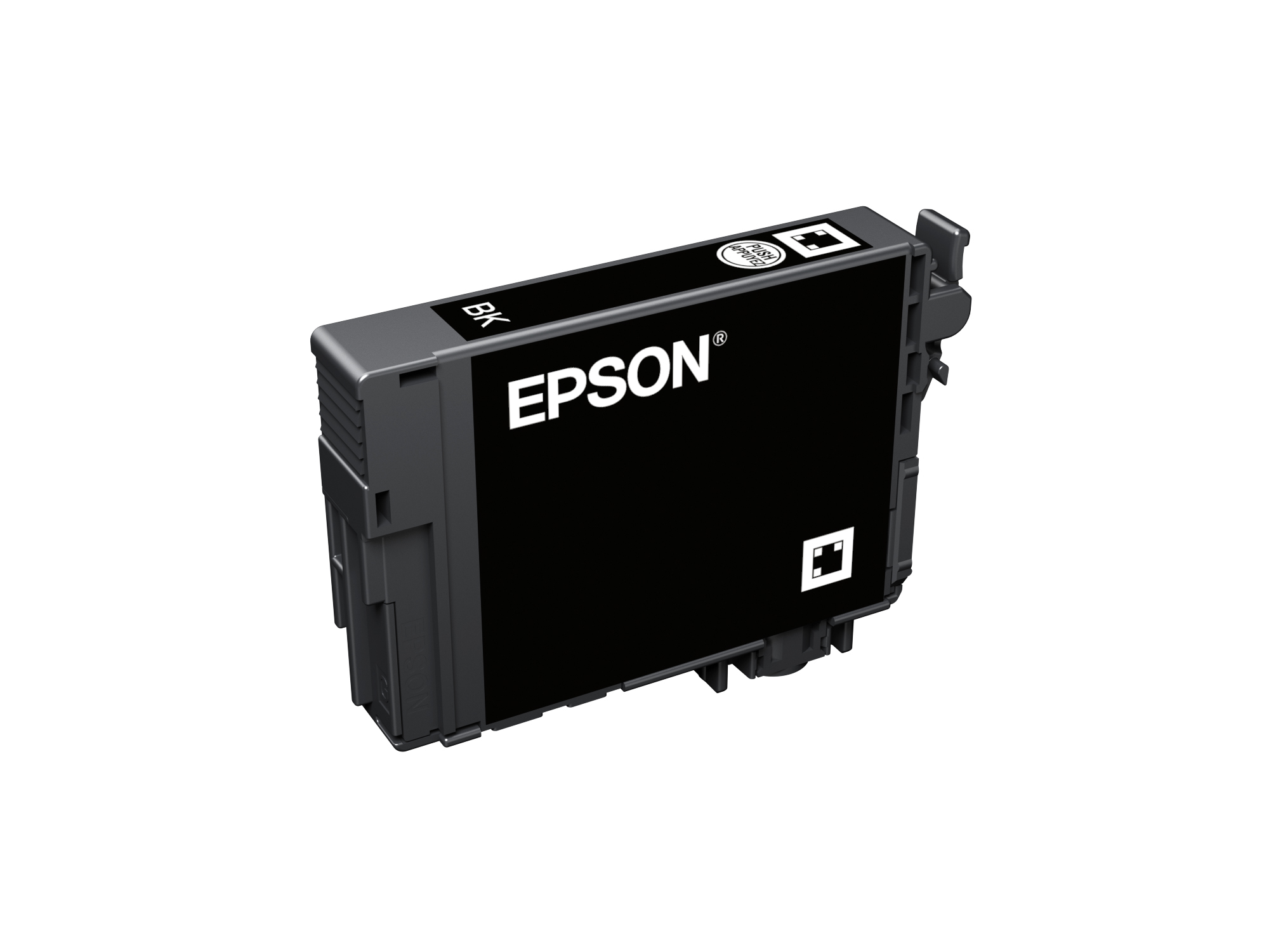 Cartouche d'encre noire Epson, étiquetée 'BK' et 'EPSON'.