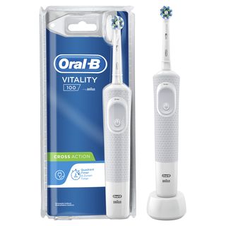 ORAL-B Vitality 100 White CrossAction Elektrische Tandenborstel Powered By Braun Elektrische tandenborstels Wit