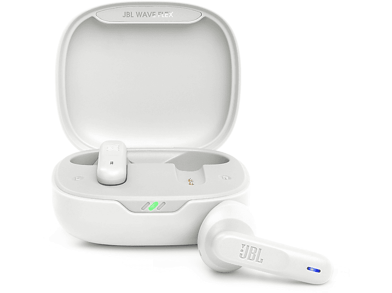 JBL WAVE FLEX WHITE, In-ear Kopfhörer Bluetooth Weiß