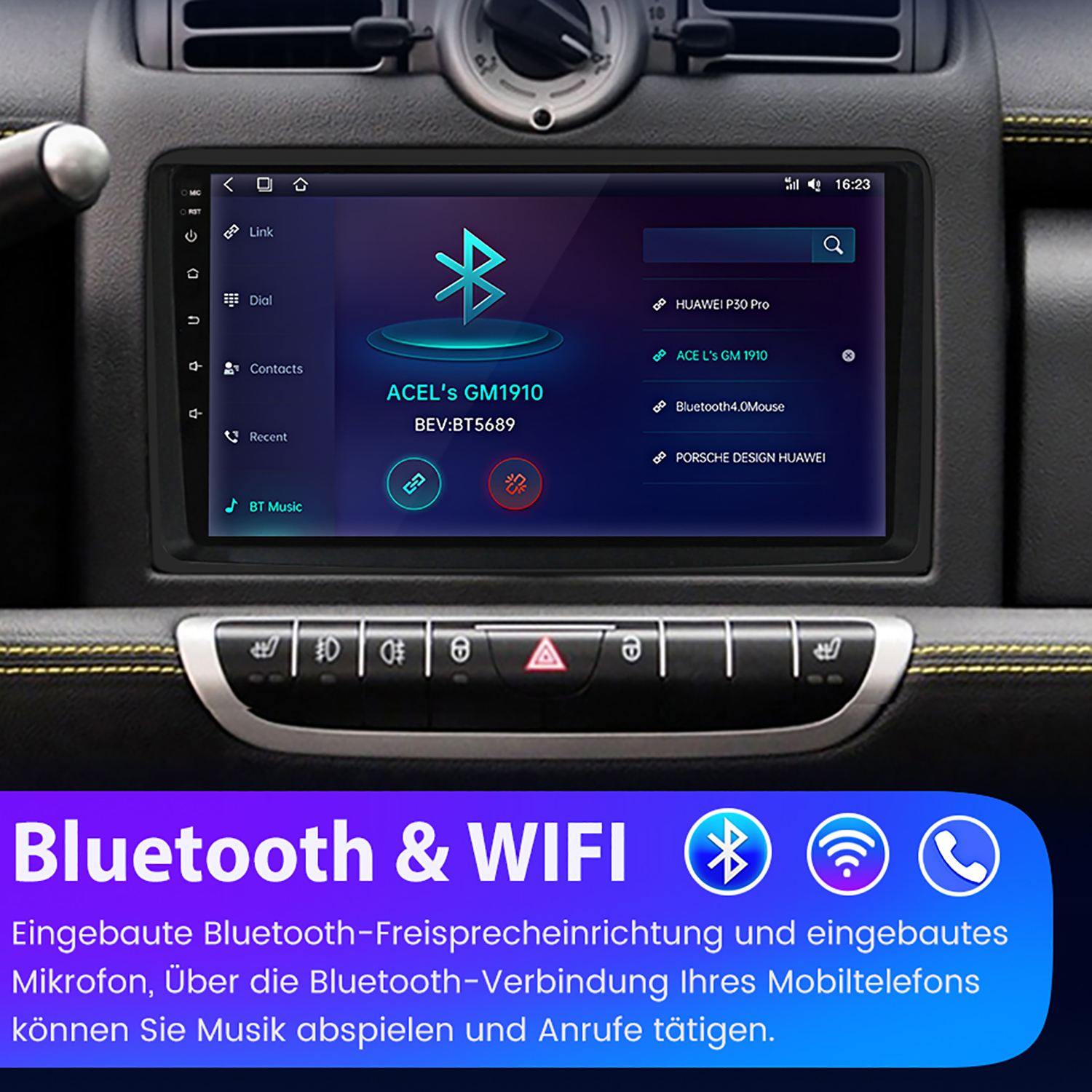 GABITECH Android 13 Autoradio Für Mercedes Smart Fortwo 9 Zoll GPS Carplay Rds Einbau Navigationsgeraet Drahtloses Carplay Android Auto 3d Navi 2gb Ram 32gb Rom Wifi Dab S0w8r0jw