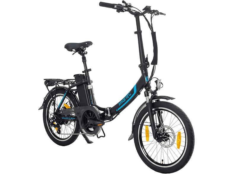 SMARTEC Camp-20D Falt Pedelec/E-Bike Schwarz Kompakt-/Faltrad (Laufradgröße: 20 Zoll, Rahmenhöhe: 42 cm, Unisex-Rad, 562 Wh, schwarz matt)