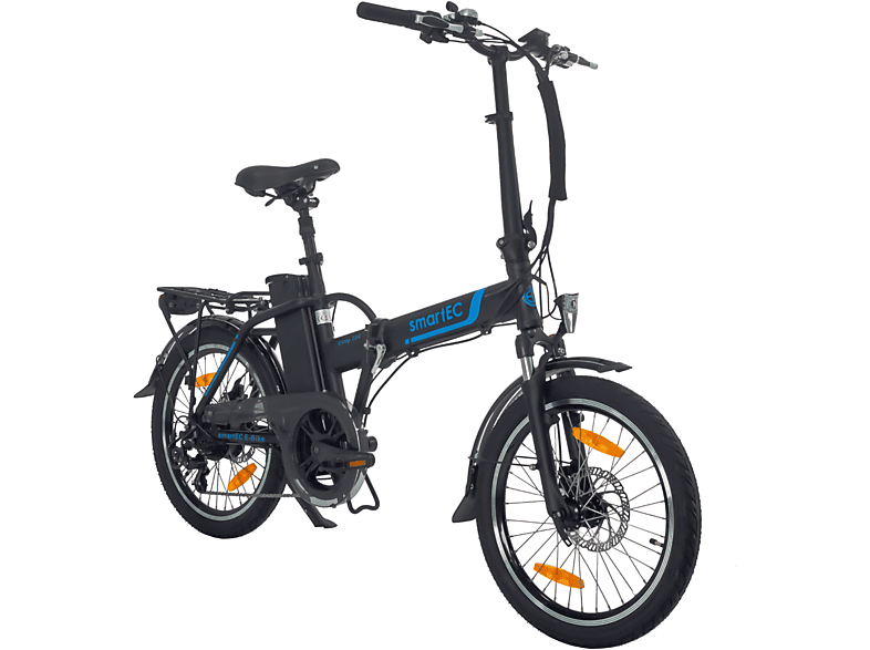 SMARTEC Camp-20H Falt Pedelec/E-Bike Kompakt-/Faltrad (Laufradgröße: 20 Zoll, Rahmenhöhe: 42 cm, Unisex-Rad, 562 Wh, schwarz matt)