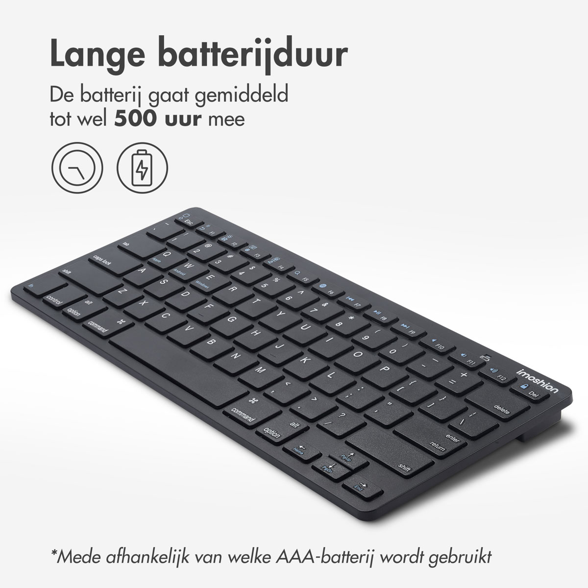 IMOSHION Compact QWERTY Keyboard - Bluetooth Gaming-toetsenbord Zwart