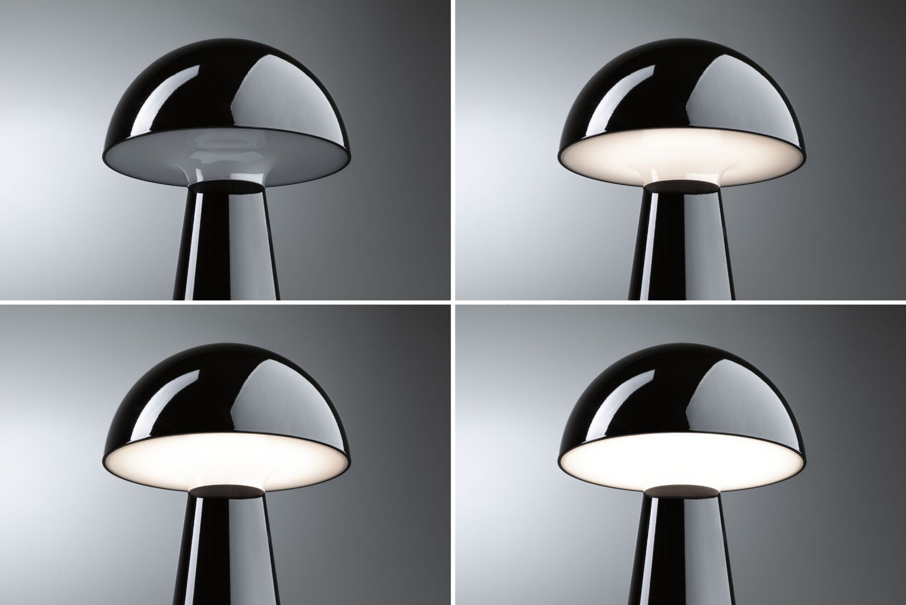 Dwie długie, cienkie, srebrne oprawy LED, obok siebie, na białym tle.