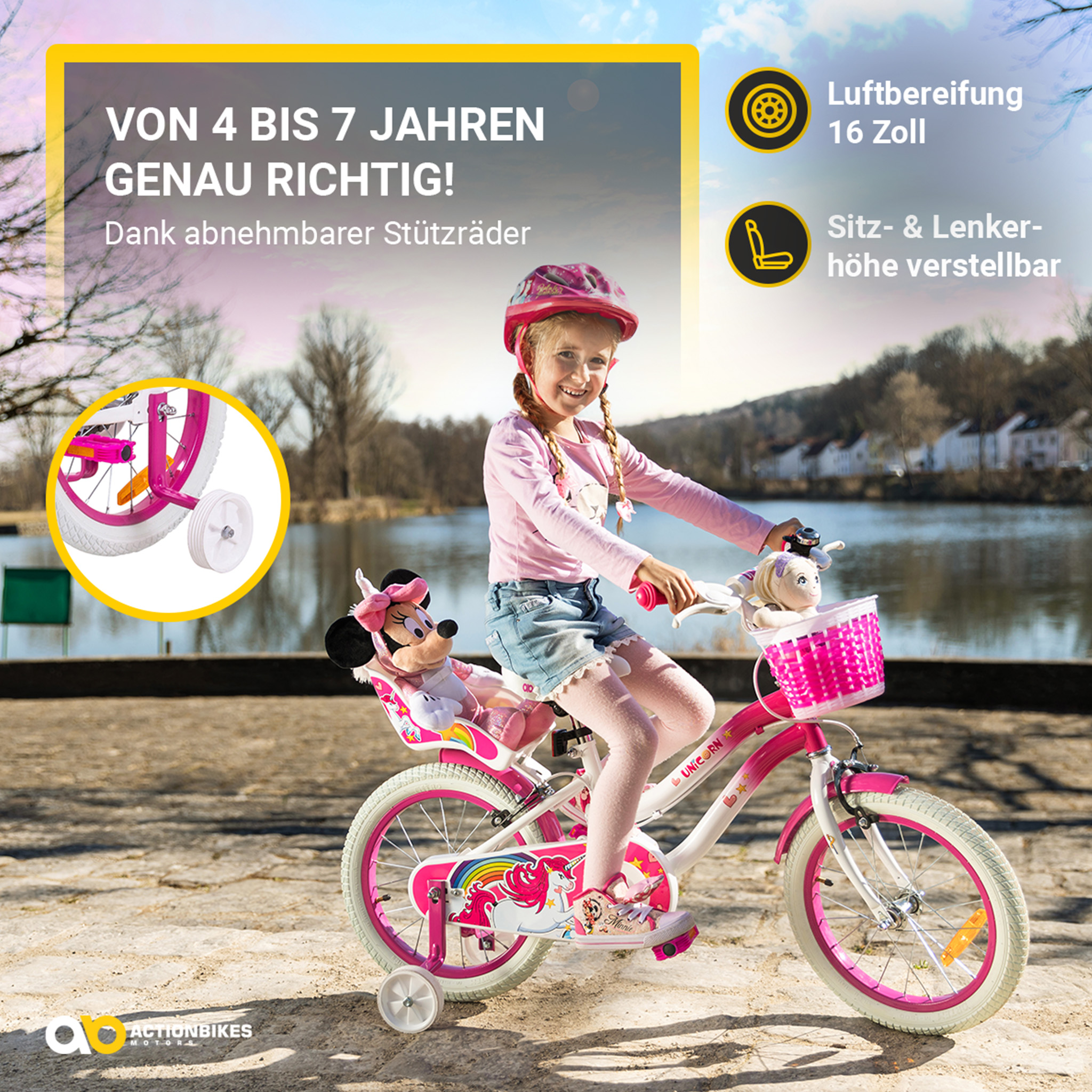 ACTIONBIKES MOTORS Kinder Fahrrad Unicorn 16 Zoll Kinderfahrrad | MediaMarkt