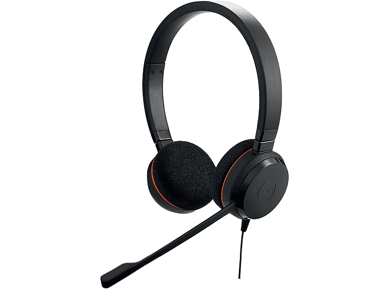 JABRA Evolve 20 UC Stereo, Over-ear Kopfhörer Schwarz