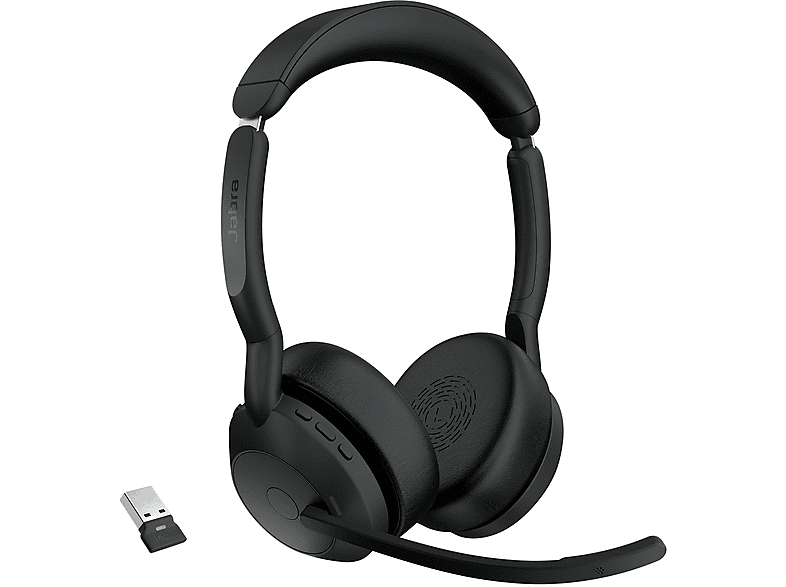 JABRA Evolve 2 55 UC Stereo USB-A Kablosuz Kulak Üstü Kulaklık Siyah