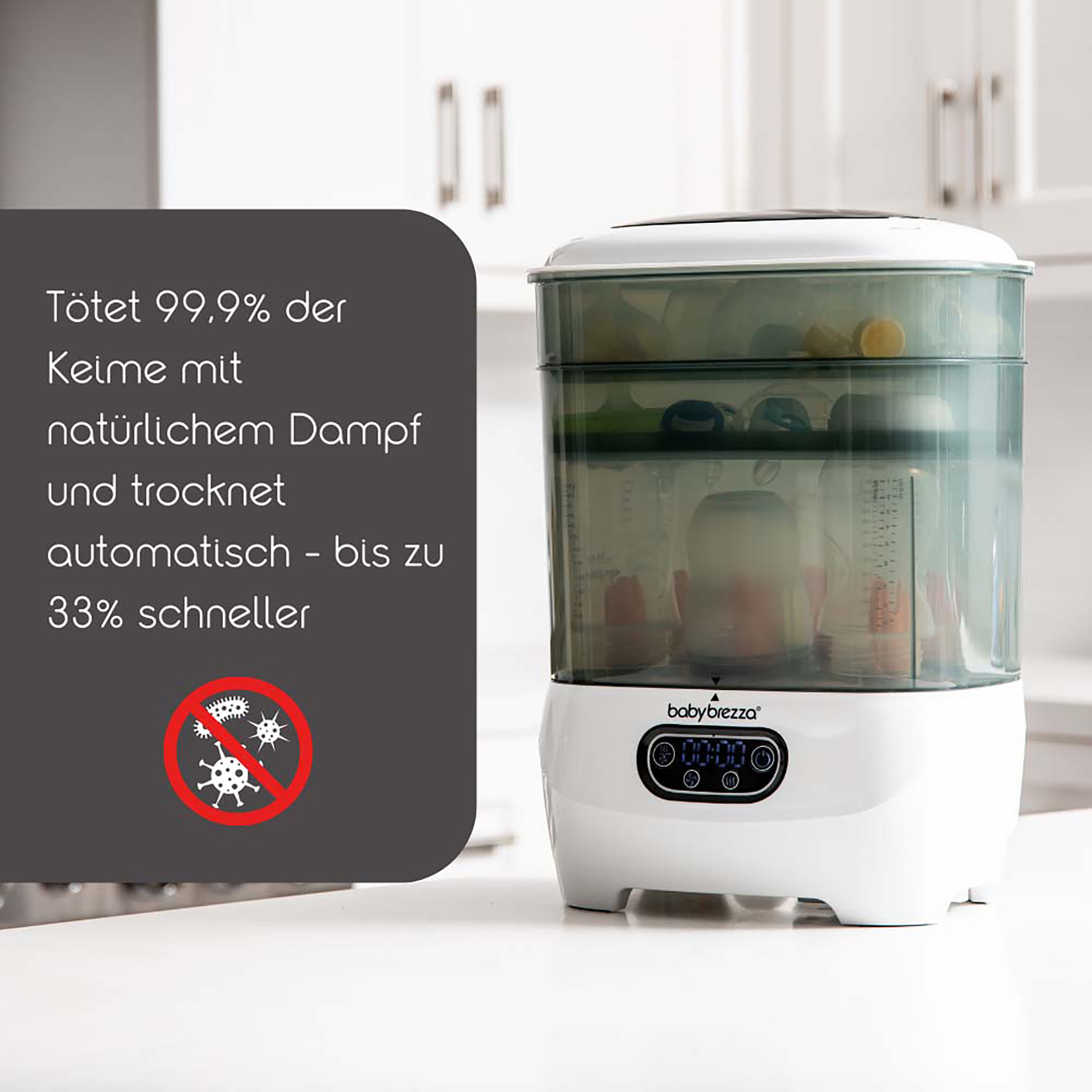 Verpackung für Displayschutzfolie und der Schutz selbst. Die Verpackung hat einen Cartoon und Text.