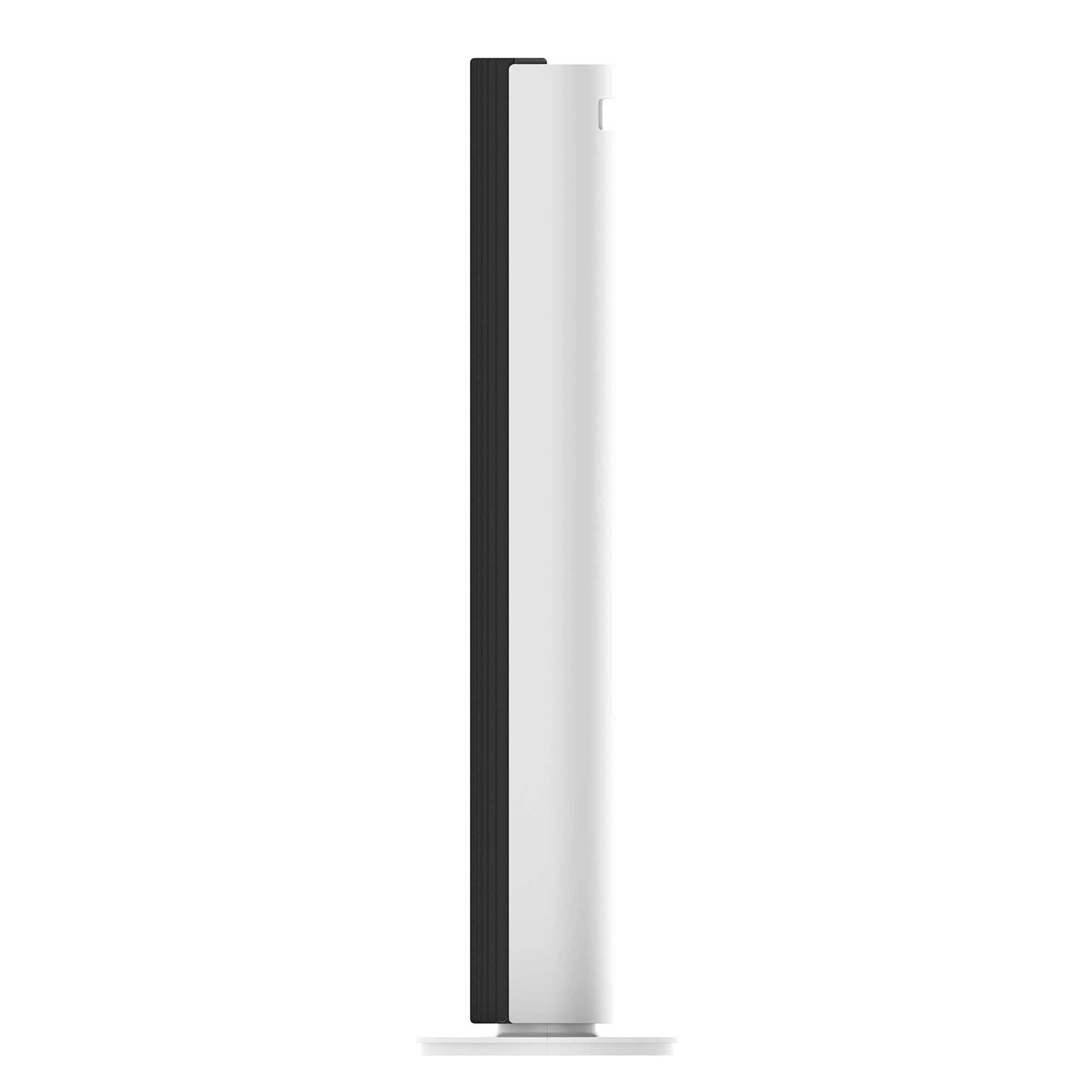 Une colonne verticale noire et blanche. Le côté noir est à gauche.