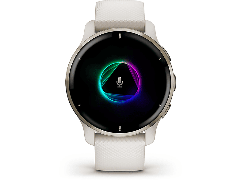 GARMIN VENU 2 PLUS WEISS Smartwatch Polymer Silikon, Elfenbein