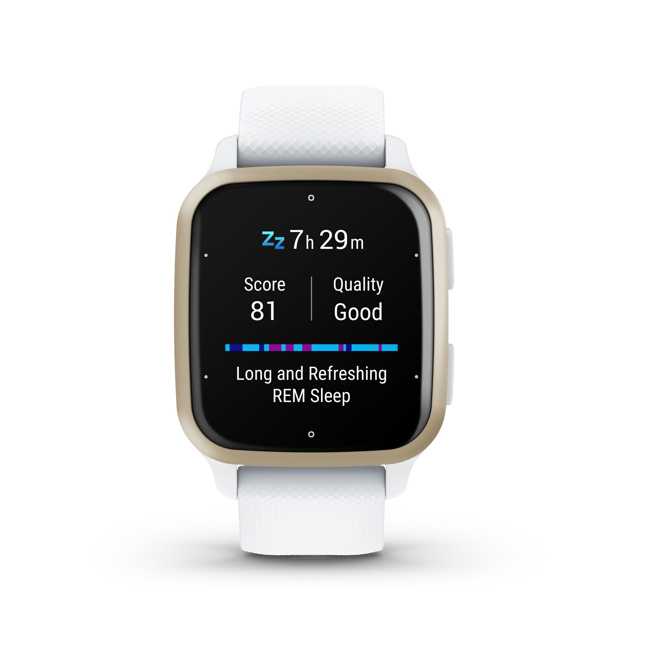 GARMIN VENU SQ 2 WHITE/CREAM GOLD WW, Smartwatch, 20 mm, White 