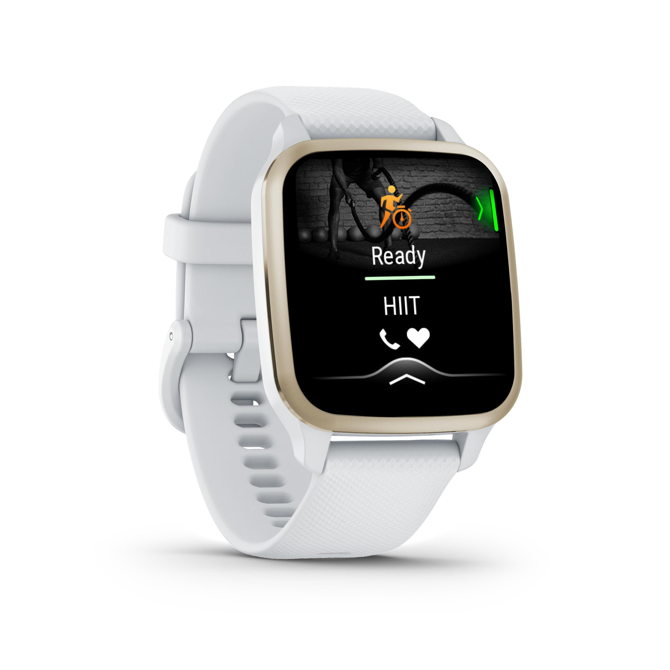 GARMIN VENU SQ 2 WHITE/CREAM GOLD WW, Smartwatch, 20 mm, White 