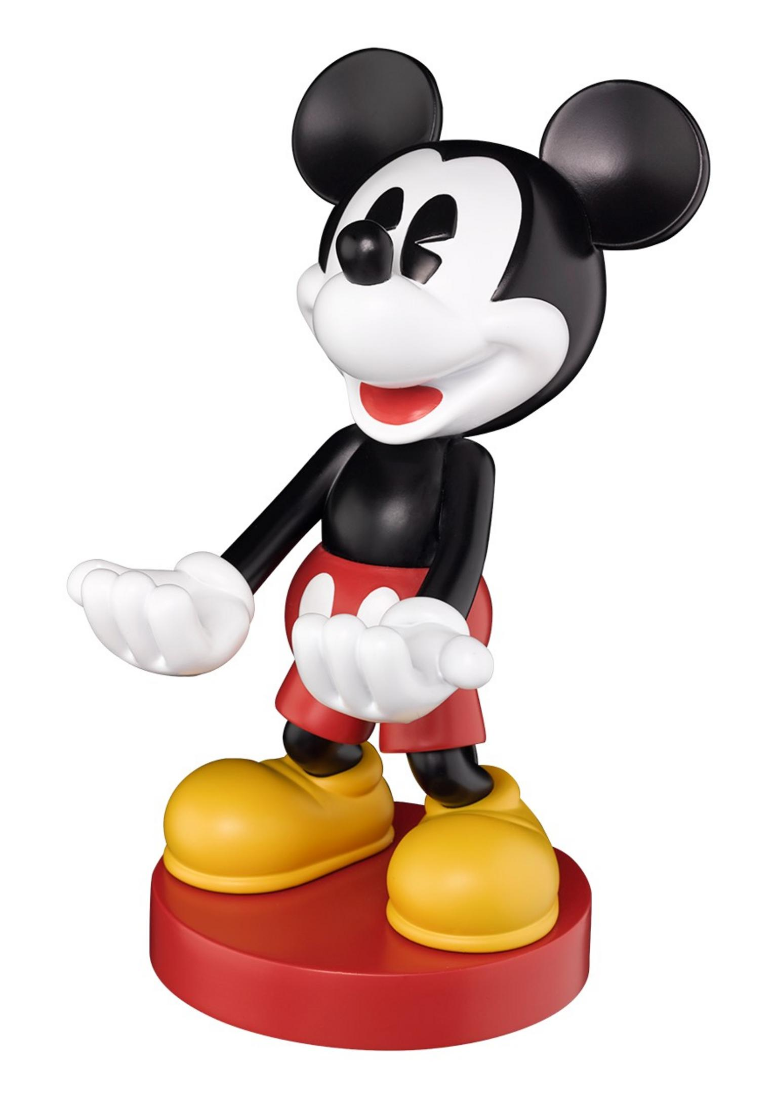 Statua di Topolino con orecchie nere, pantaloncini rossi, scarpe gialle e guanti bianchi.