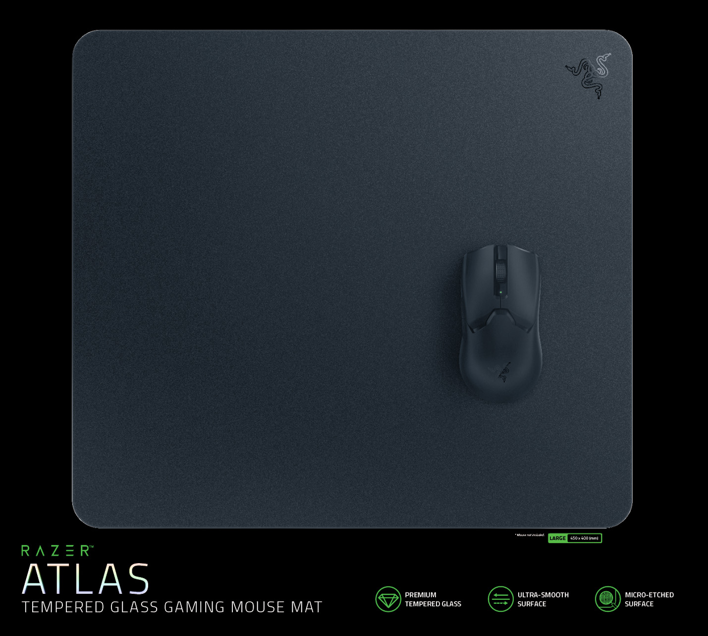 RAZER RZ02-04890100-R3M1 ATLAS - BLACK Mauspad (400 mm x 50 mm 