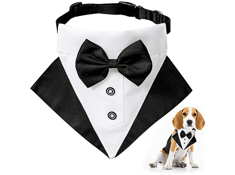 ComfyCamper Grusel-Smoking Für Hunde – Mit Fledermaus-Fliege, Verstellbar, Weich & Warm. Perfekt Für Halloween, Cosplay & Partys!