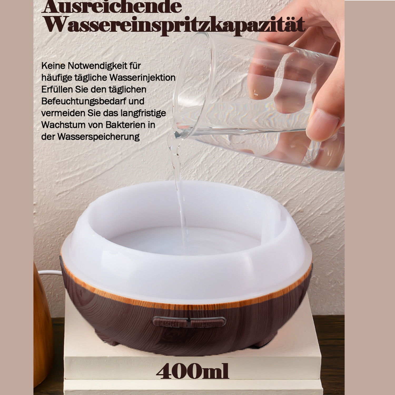 SROSS Luftreiniger Aroma Diffuser 400ml Mit RGB Luftbefeuchter Tiefe  Holzmaserung (Raumgre: 60 m) | SATURN