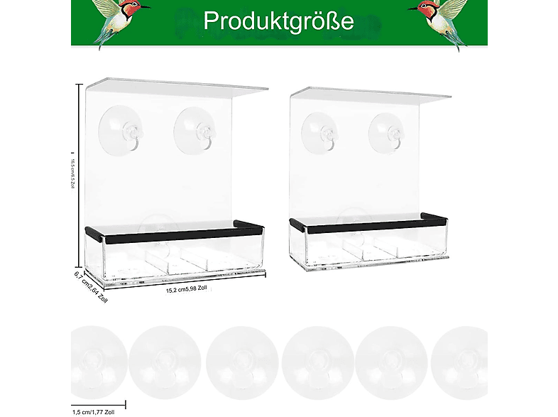 Pawfly Bartagamen Futterspender - Ausbruchsicherer Eck-Futterkasten Mit Saugnäpfen