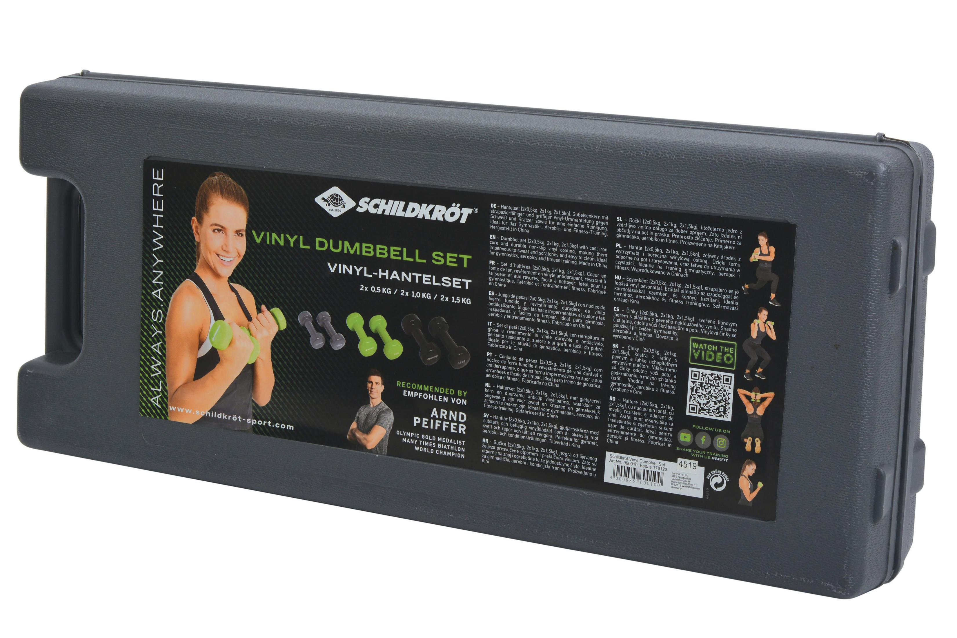 Manubri Da Aerobica Schildkr&ouml;t - Set 2 Pezzi Da 1kg Con Valigetta