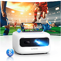 MediaMarkt ULTIMEA Apollo P10 - Full HD 1080P Decoding Beamer, 5G+2.4G WiFi Bluetooth, Draagbare Mini Beamer Wit aanbieding