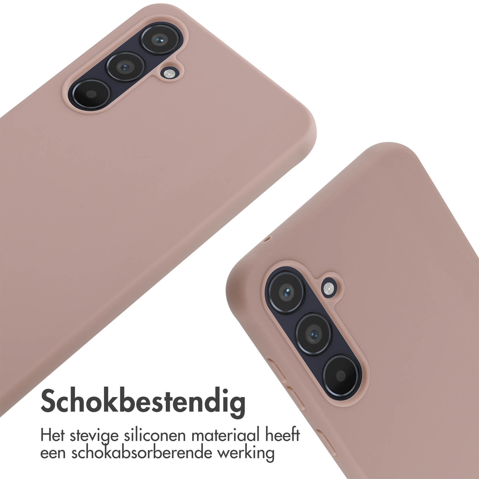 Twee roze telefoonhoesjes met cameralens. Close-up.