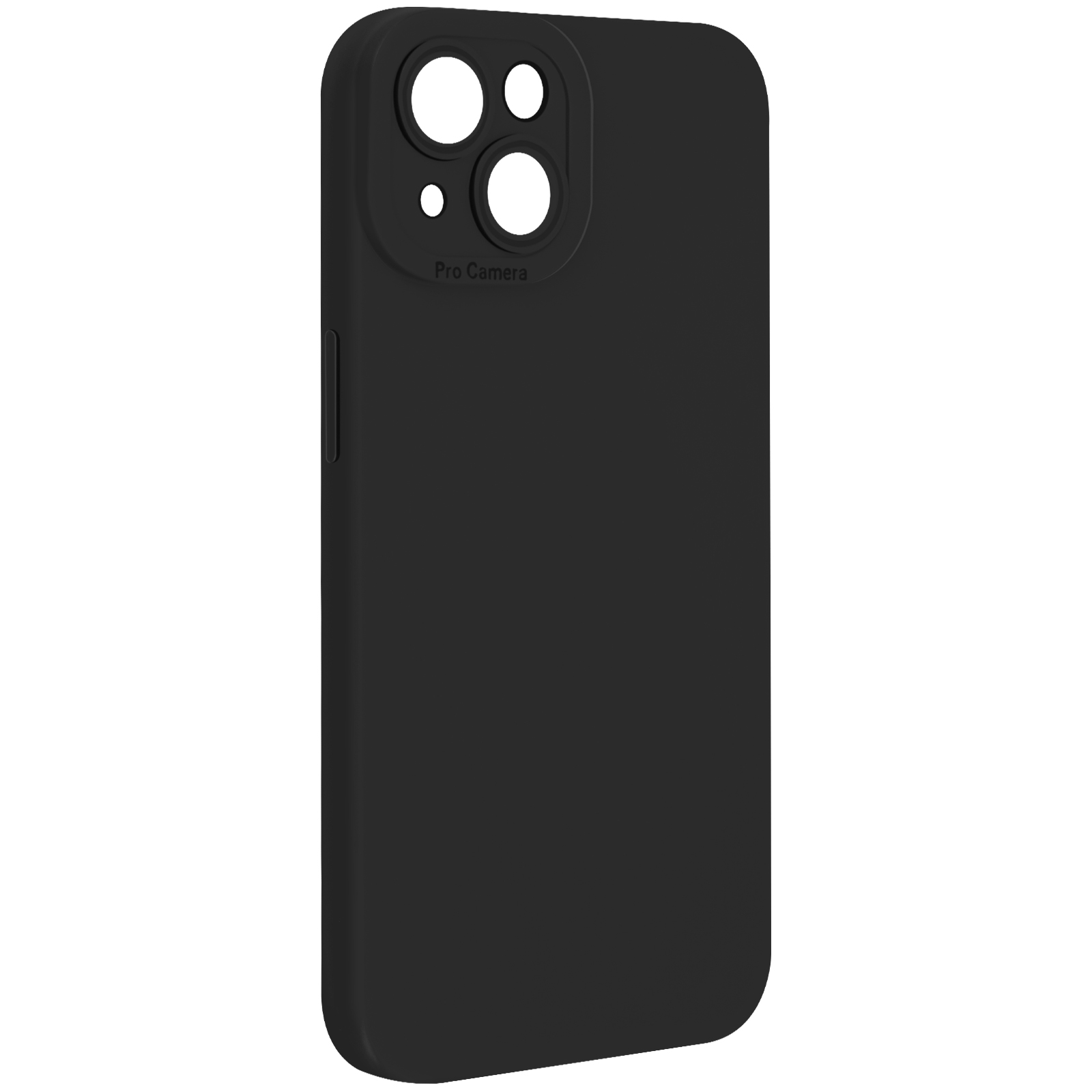Custodia per telefono nera con ritaglio per fotocamera. Testo Pro Camera visibile.