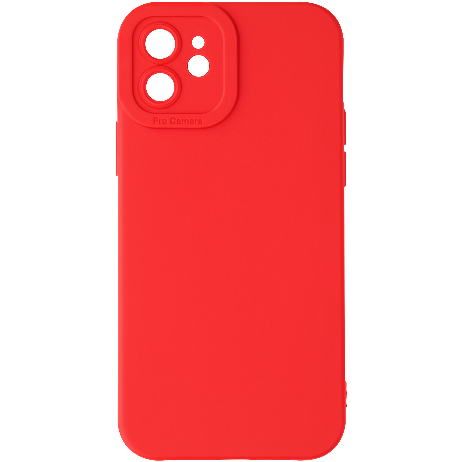 Custodia rossa per telefono con protuberanza fotocamera, adatta al telefono. Testo Pro Camera.
