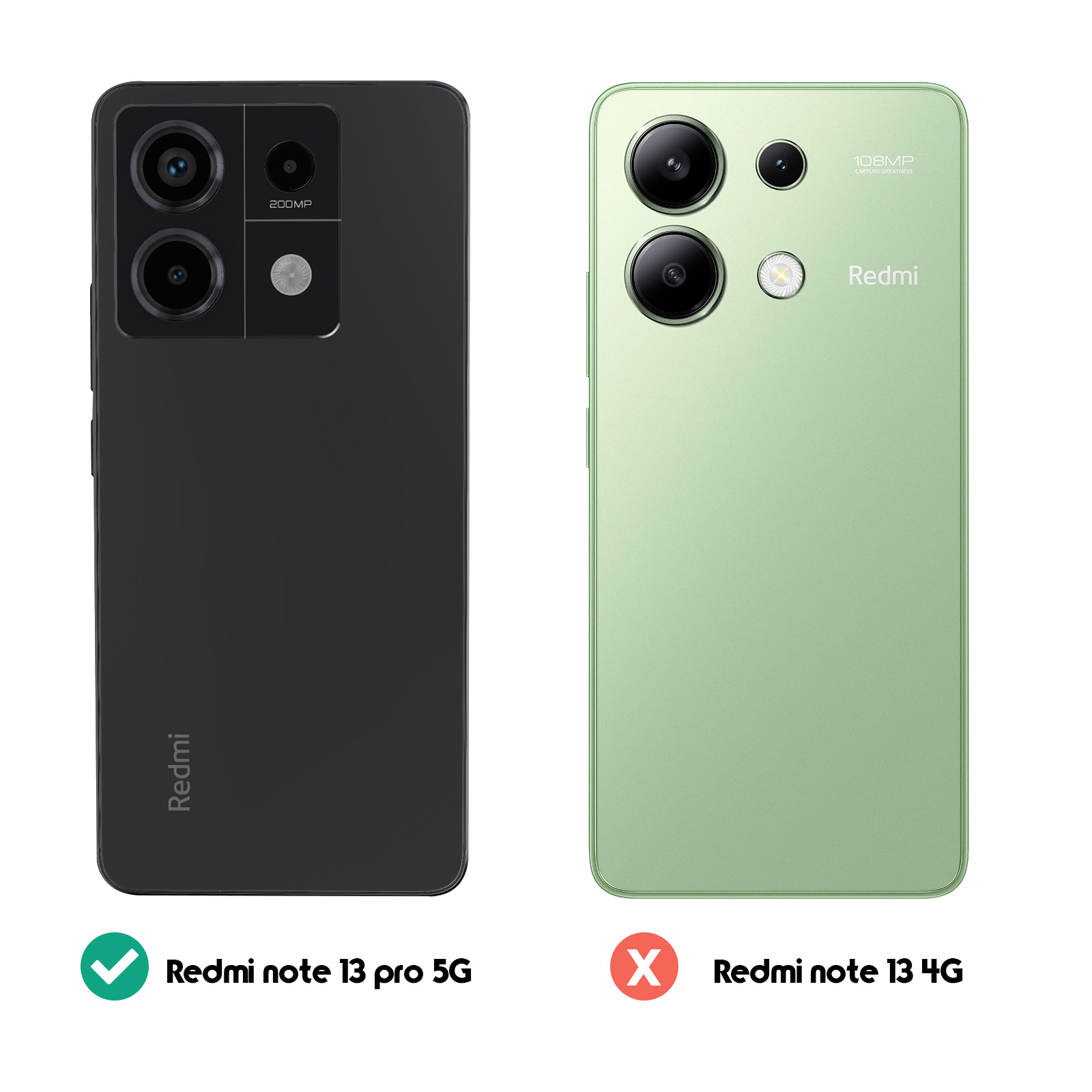 Due telefoni affiancati; uno nero e uno verde, con un segno di spunta e una X.