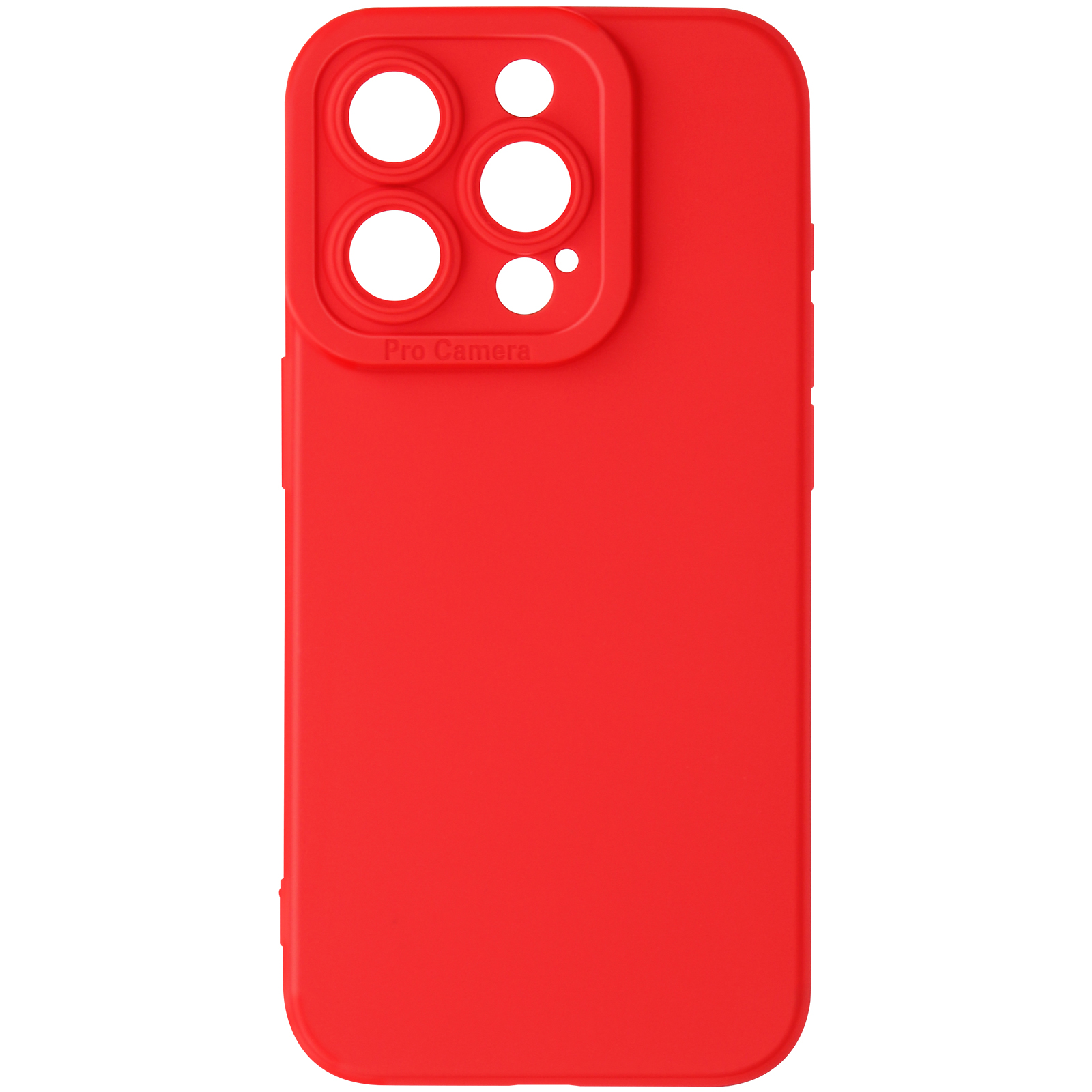 Custodia rossa per telefono con protuberanza fotocamera, adatta al telefono. Testo Pro Camera.