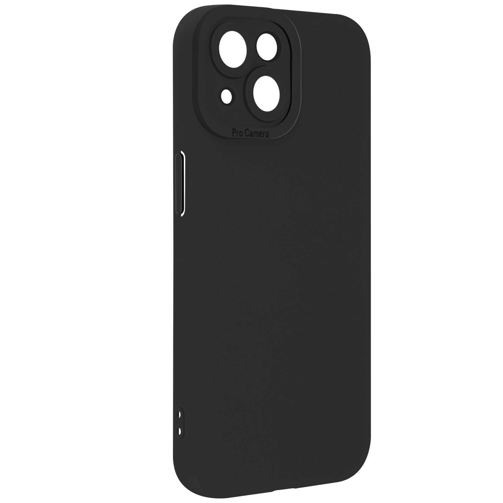 Custodia nera per telefono con protuberanza fotocamera, adatta al telefono. Testo Pro Camera.