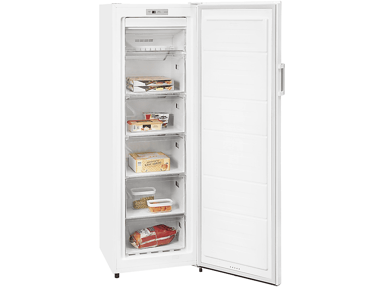 Exquisit Gefrierschrank GS 175-1 A++ Si – Standgerät, 160 Liter, 12kg Gefriervermögen, 5 Schubladen, Silber, 144x55,4x55,1 Cm, Wechselbarer Türanschlag, Manuelle Steuerung