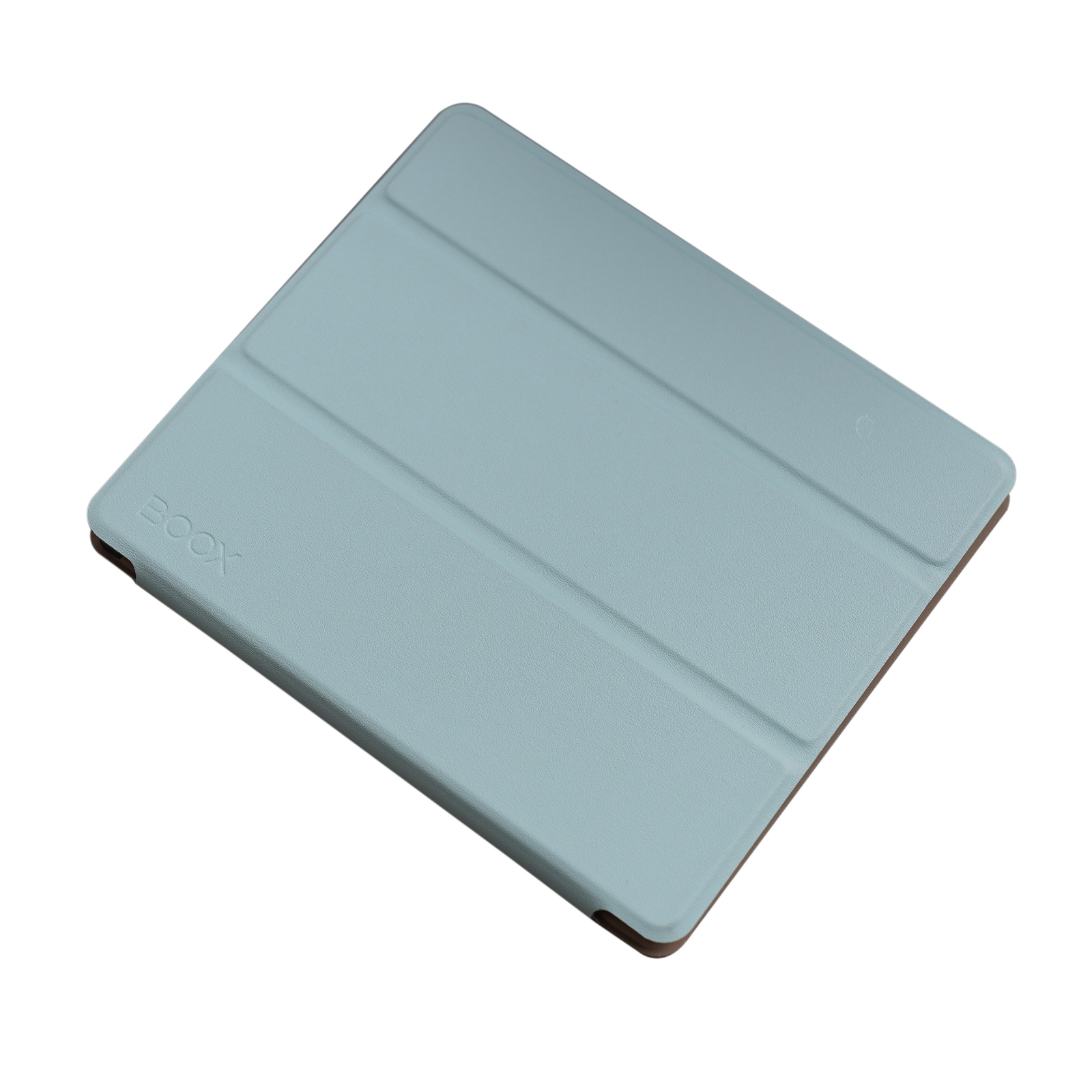 Hellblaue Tablet-Hülle mit BOOX-Logo.