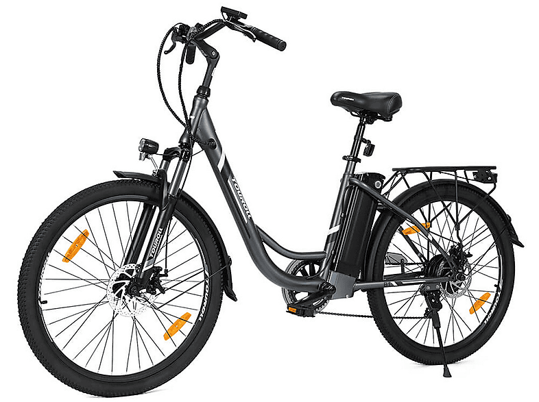 TOUROLL B1 Citybike (Laufradgröße: 26 Zoll, Unisex-Rad, 561.6Wh, Blau)