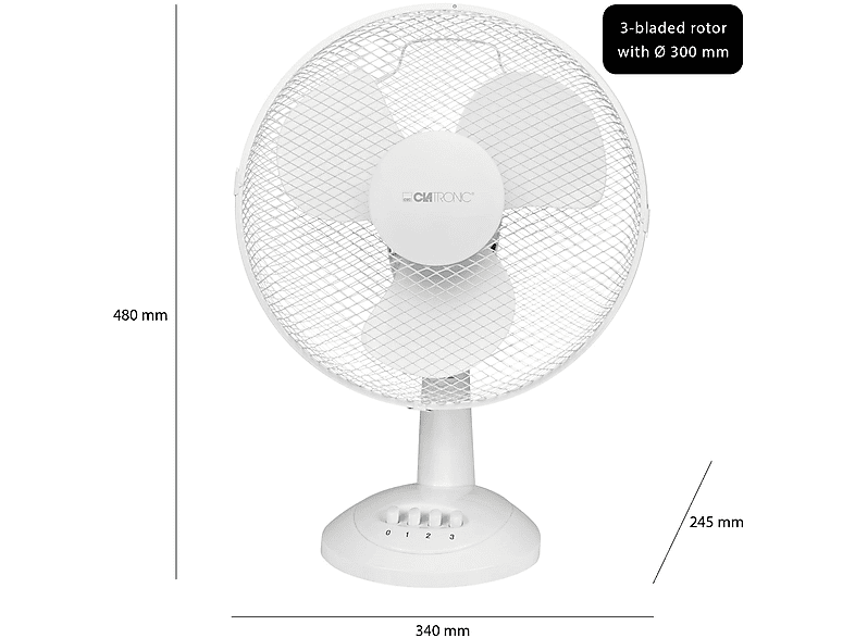 3x Ventilator Tischventilator, Intertronic,Oceanic,Clatronic (Gebraucht) in Zürich für CHF 2