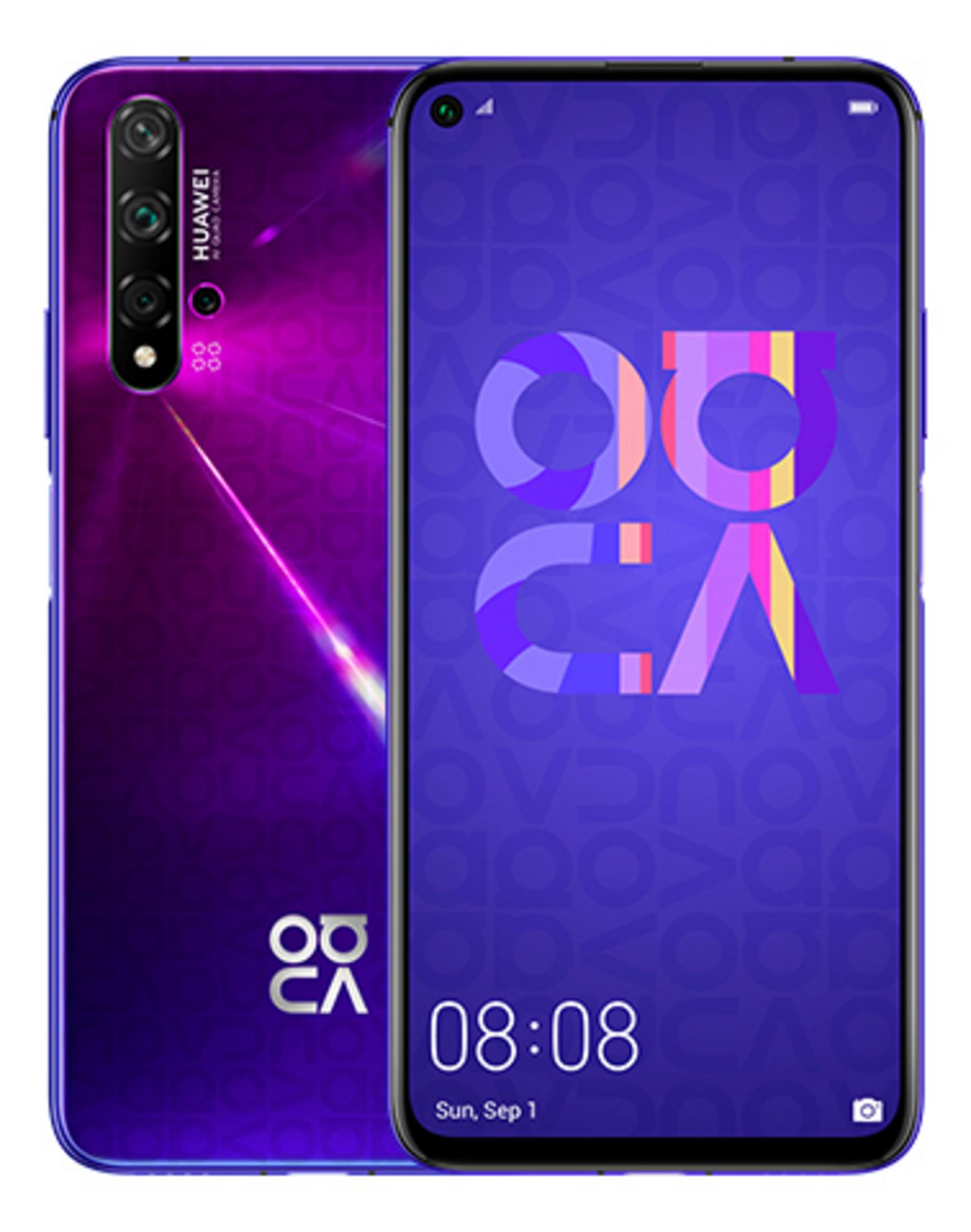 Ｈｕａｗｅｉ　ｎｏｖａ　5Ｔ HUAWEI NOVA 5T, Violeta, Móvil Android, 128 GB, 6 GB RAM, 6,26
