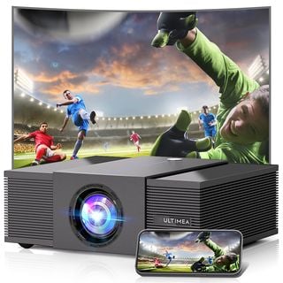 ULTIMEA Apollo-P60 Native 1080P Full HD Beamer mit Autofokus und 6D Trapezkorrektur, 4K Heimkino Beamer(Full-HD, 900 ANSI-Lumen)