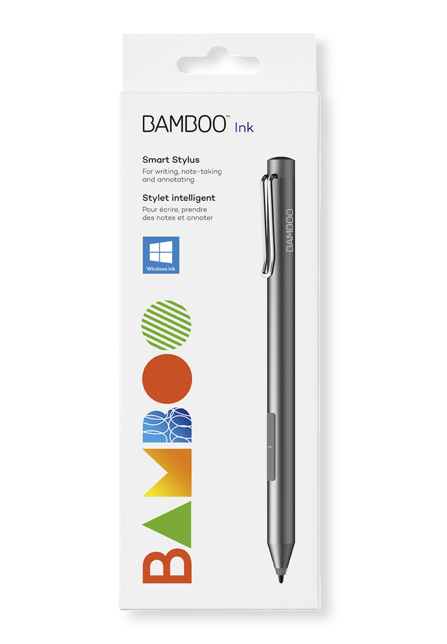 Penna stilo in una scatola. La scatola presenta il marchio e un logo Windows Ink.