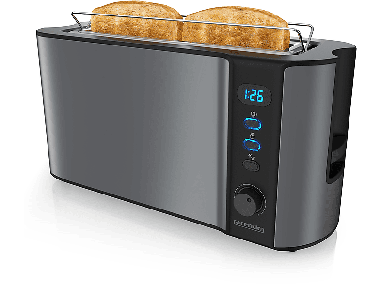 ARENDO 2-Scheiben Toaster grau (1000 Watt, Schlitze: 1) | MediaMarkt