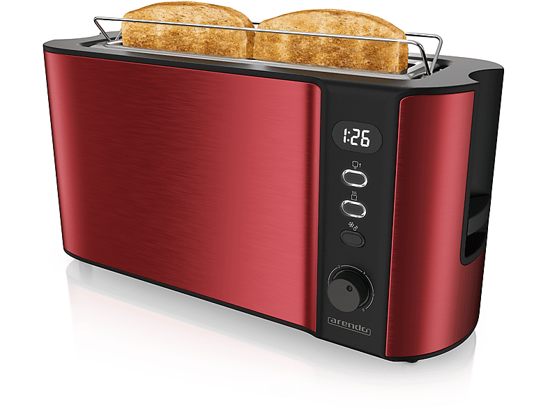 ARENDO 2-Scheiben Toaster rot (1000 Watt, Schlitze: 1) | MediaMarkt