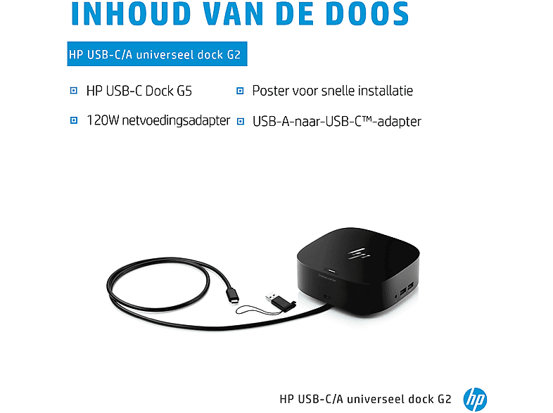 HP HP USB-C Dock G5 Schwarz 100W, Dockingstation, Schwarz | MediaMarkt