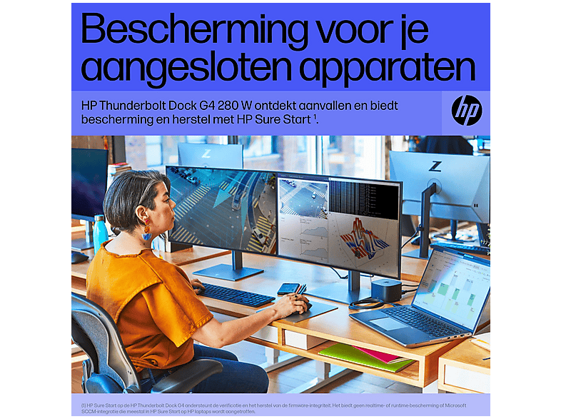 HP Thunderbolt Dock 280W G4 met combokabel Docking station
