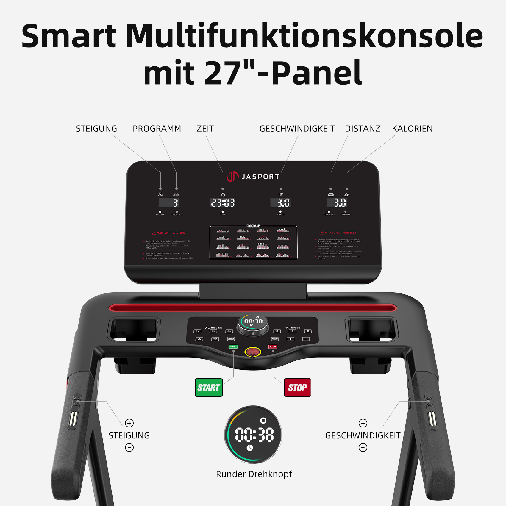 JASPORT L3 Laufband, Schwarz