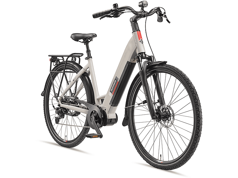 TELEFUNKEN Multitalent RC680 Citybike (Laufradgröße: 28 Zoll, Unisex-Rad, 19,6 Wh, Grau)