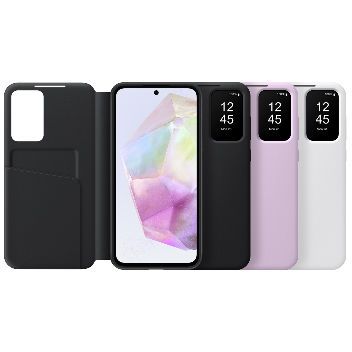 SAMSUNG EF-ZA356CBEGWW S VIEW WALLET F. GAL. A35 BLACK, Copertina, Samsung, Galaxy A35 5G, Nero