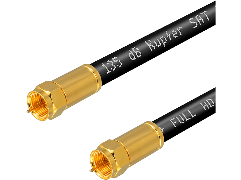 SAT/TV Antennenkabel Aus Reinem Kupfer – 5-fach Geschirmt, 135 DB, Für 4K