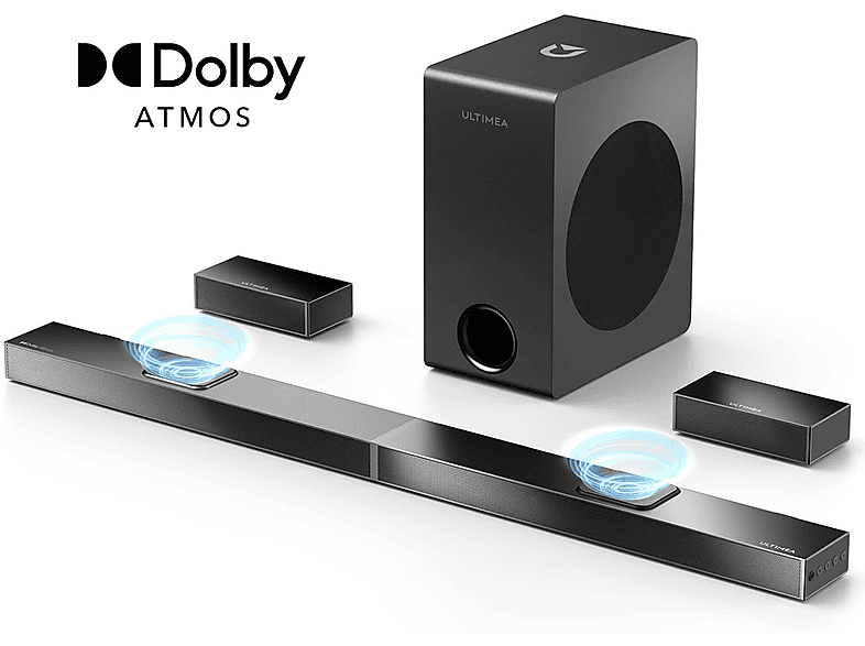 ULTIMEA Nova S80 2025 Upgrade 5.1.2 Soundbar mit Dolby Atmos und Kabelloser Subwoofer