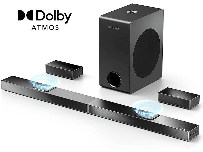 Barra de sonido con subwoofer - ULTIMEA Nova S80- 5.1.2ch Barra de Sonido con Dolby Atmos