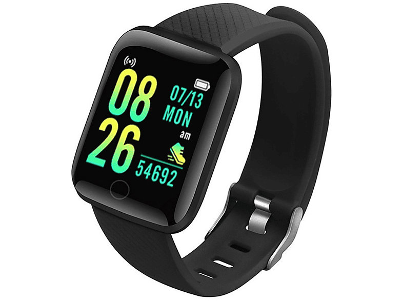 ELKUAIE Wasserdichte quadratische Digitaluhr Smartwatch Plastik